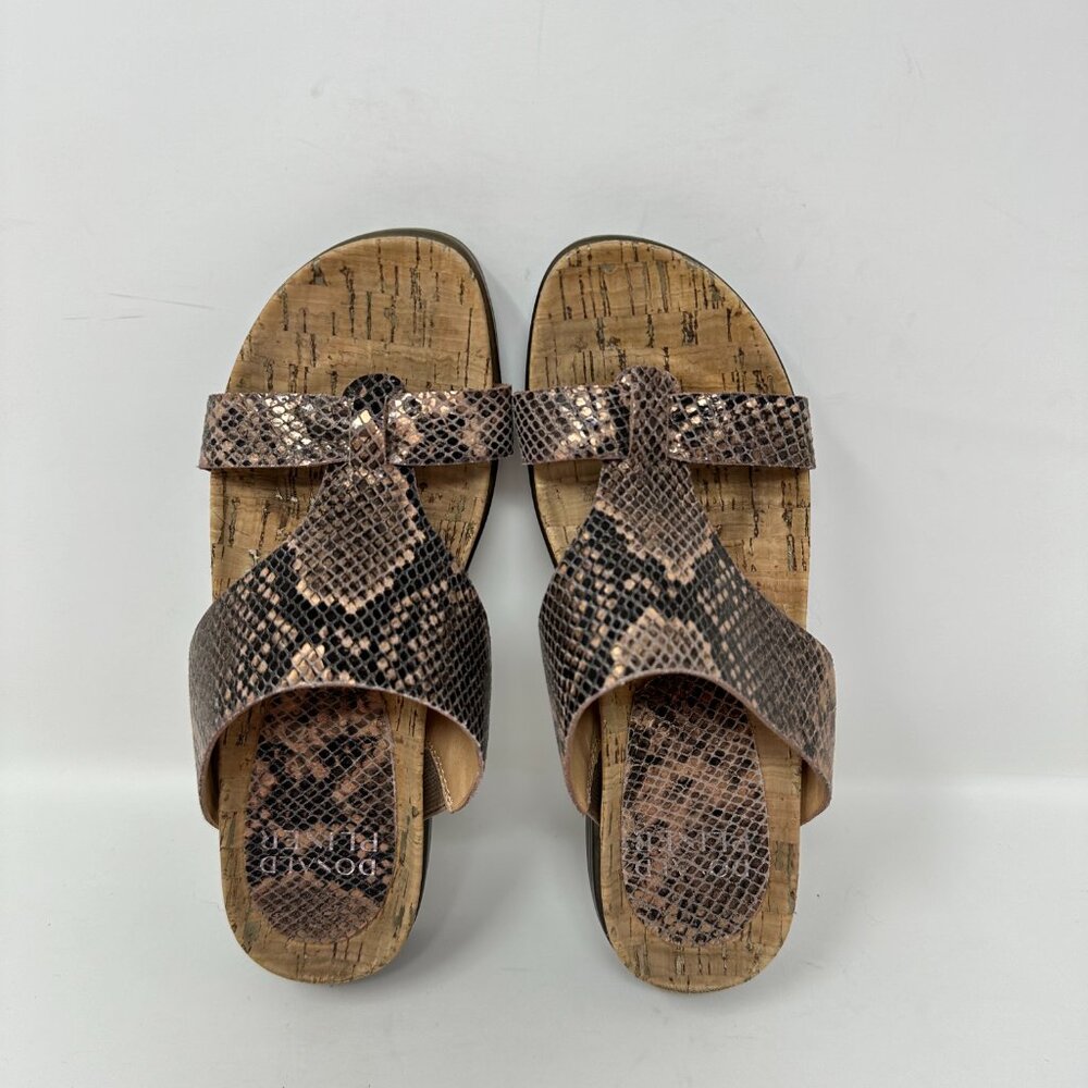 Donald Pliner Faina 5m Metallic Python Print Sand… - image 3